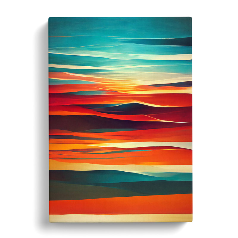 Sunset Abstract No.4 - Wrapped Canvas, 50cm H x 35cm W x 3cm D