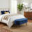 Ruslan Oval Storage Ottoman, Navy