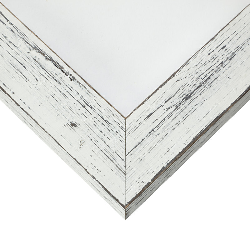 Montreuil White Solid Wood Matte Picture Frame - Set of 4 with Mat, 8" W x 10" H