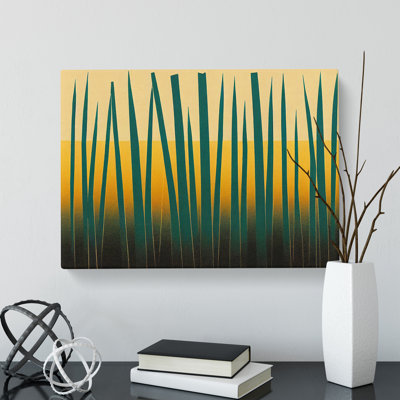 Phenomenal Abstract Bamboo Forest - Wrapped Canvas