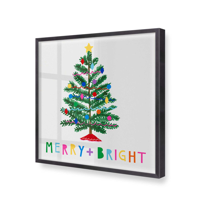 Merry Bright, H 13,75 po x l 13,75 po, Cadre simple en zinc patiné, bois massif