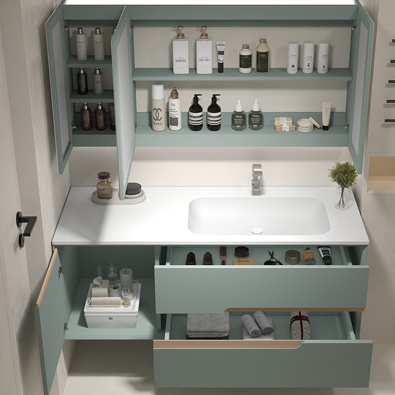 Nordic style simple bathroom cabinet, 55"