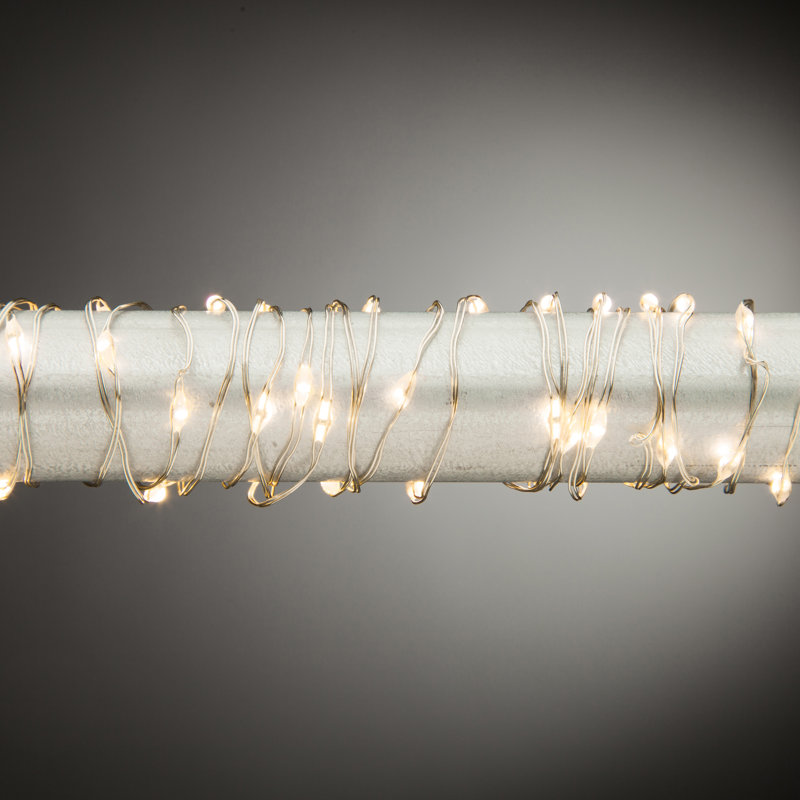 20 Ft Electric Warm White Micro Light Strings On Silver Wire, 20 ft
