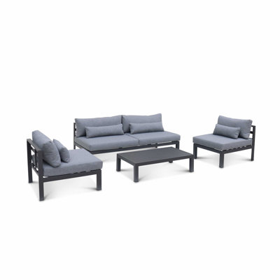 Bujanov 120cm Wide Outdoor Patio Set with Cushions