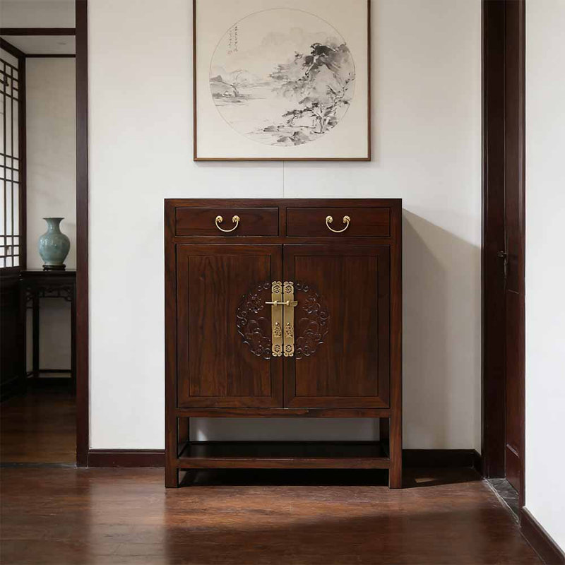Chinese-style classical storage shoe cabinet