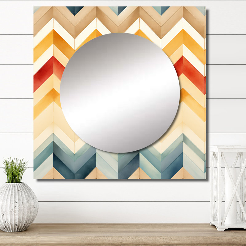 Rétro chevron ivoire rétro Boho, 23 po x 23 po