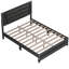 Lit pour grand lit tapissier noir Pu