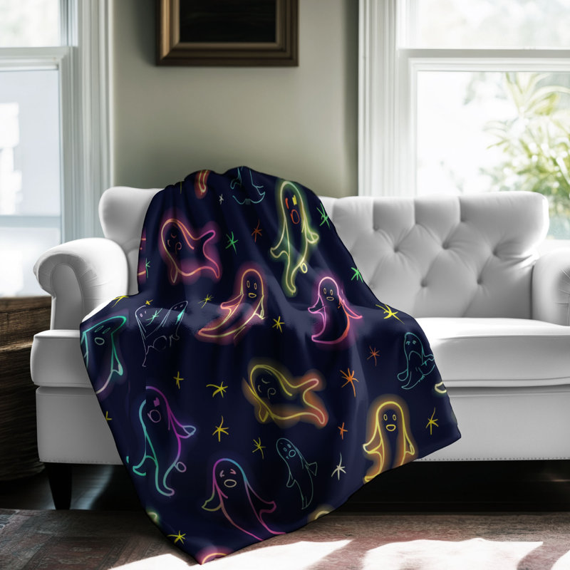 Bright Spooks - 1 pièce Sherpa Premium, Grand lit