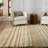 Galilea Natural Striped Beige/ Blue Area Rug (8'X10')-70656442