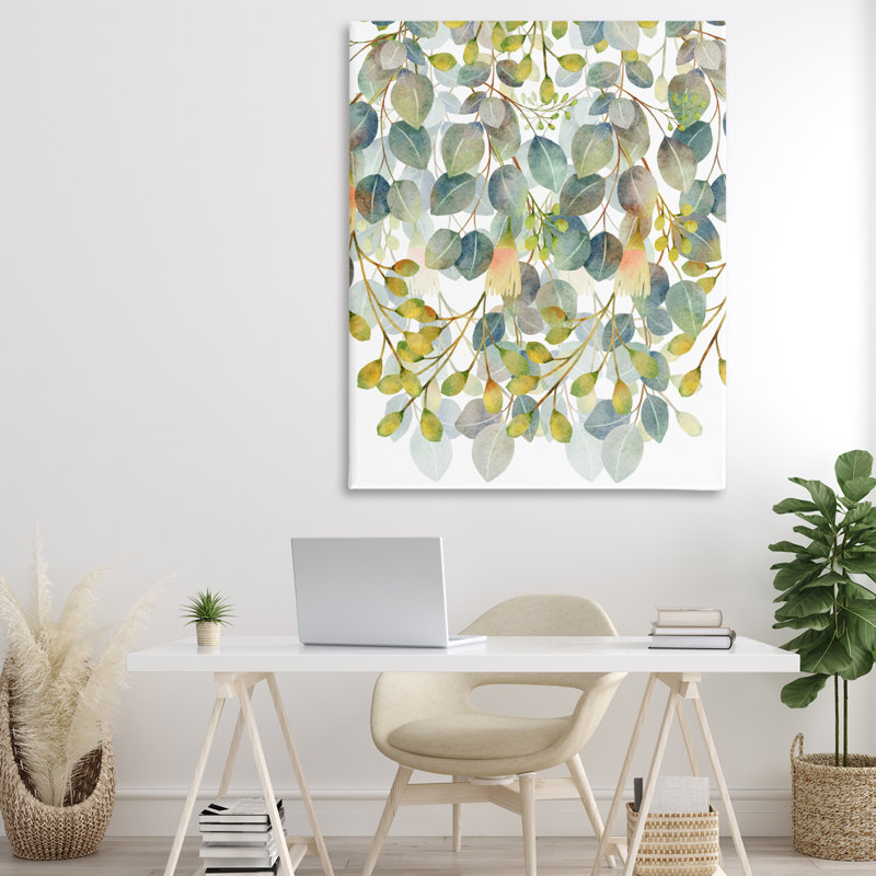 Toile botanique suspendue, design par Marcus Prime, H 48 po x l 36 po