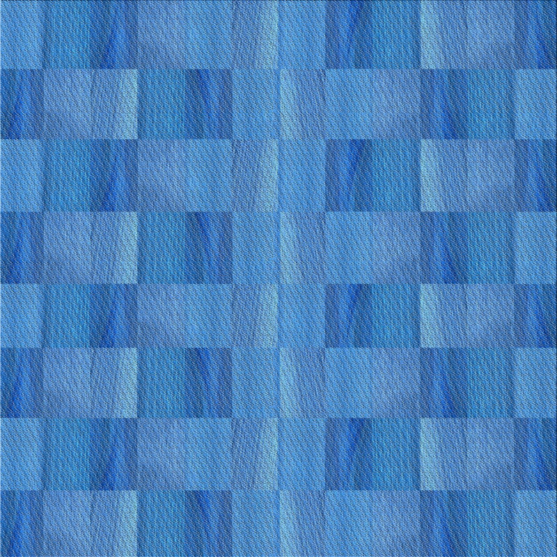 Tapis de zone bleue à motifs, Carré 6 pi