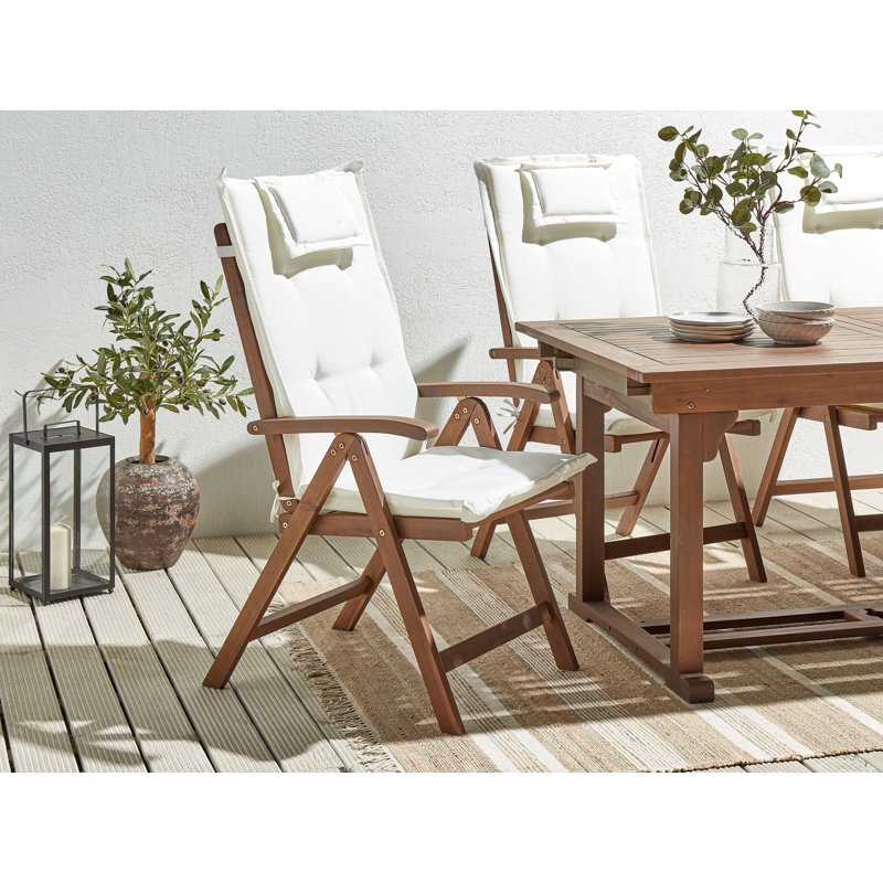 Bartonville Patio Dining Armchair with Cushion, White