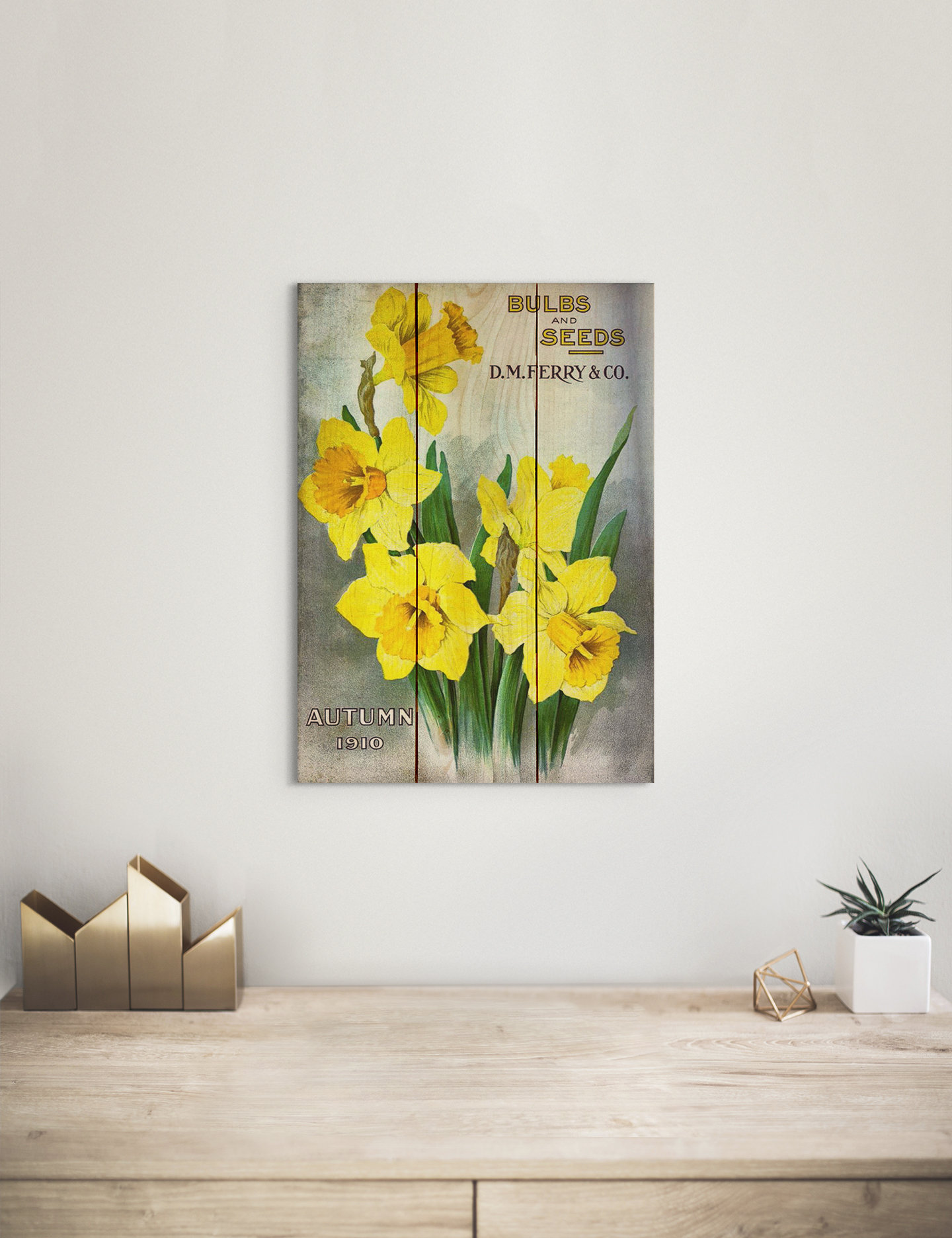 Daydream HQ Bulbs And Seed On Wood Print | Wayfair