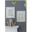 S / 2, art mural encadré miroir Liana 15,7 x 19,7 po sur fond doré