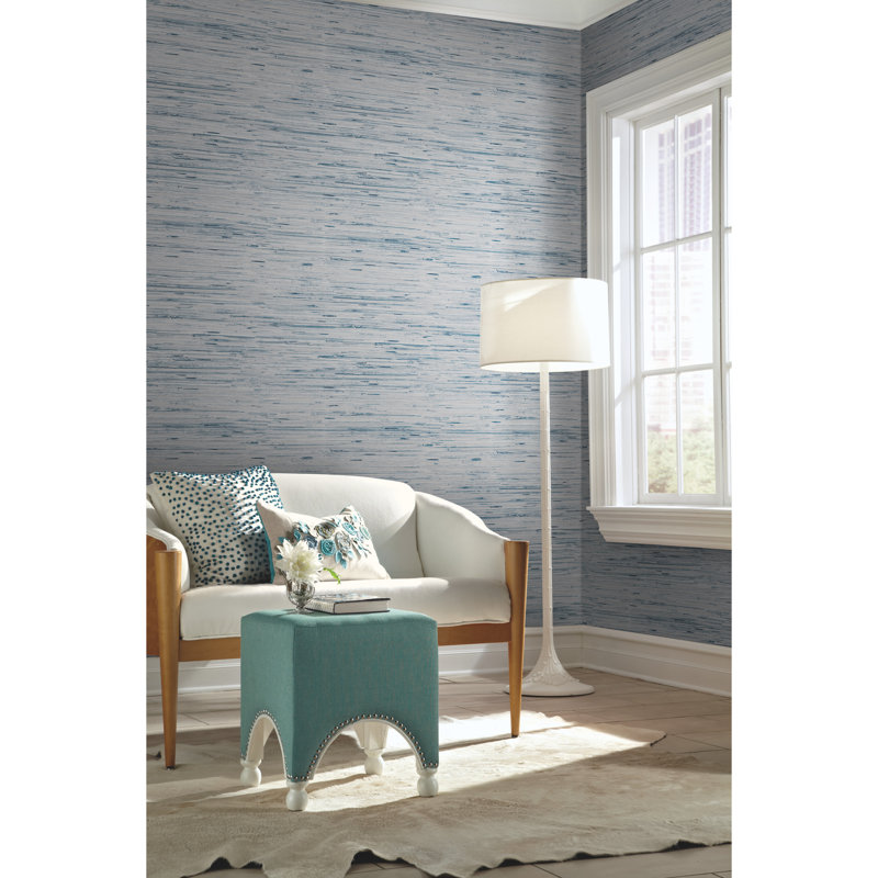 Dazzling Dimensions Abstract Vinyl Wallpaper Double Roll, Light Gray/Blue