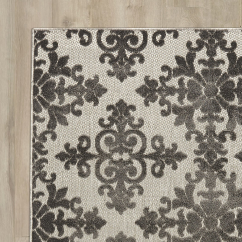 Kari Performance Floral Rug, Rectangle 4' x 6'