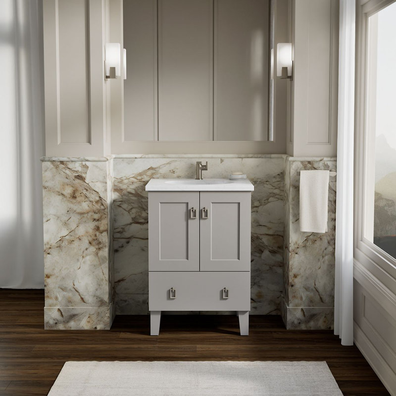 Base de meuble-lavabo simple 24 po Poplin® Tones, Mohair gris