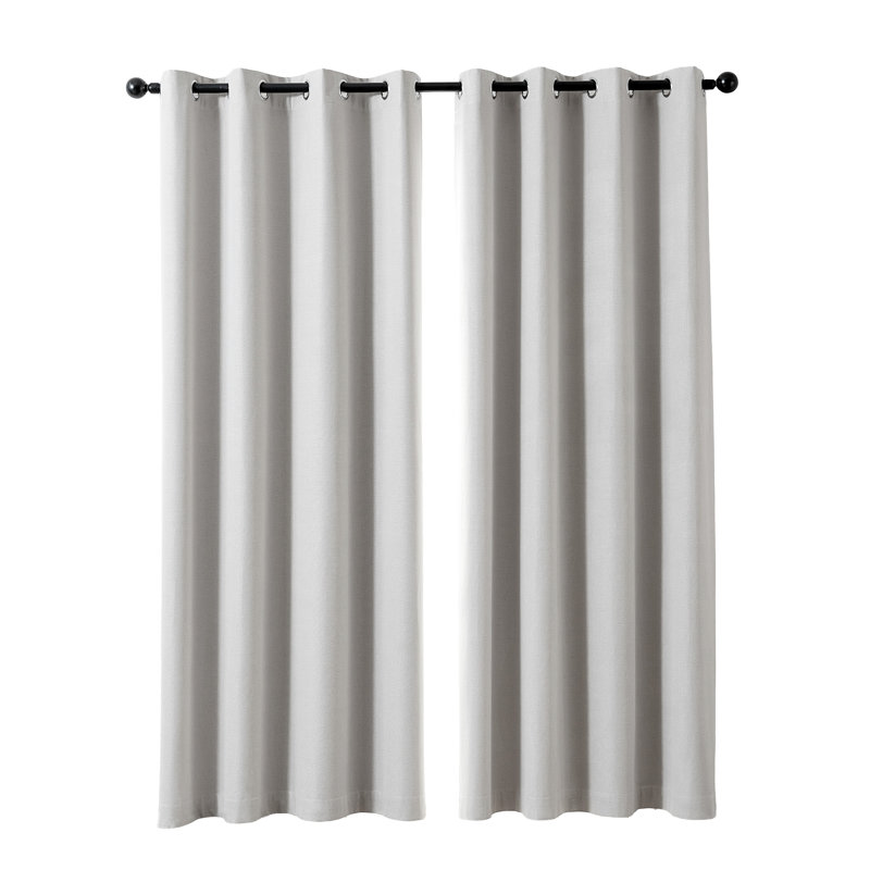 Blackout Curtains With Lining(Set of 2), Gray, 42" W x 63" L