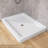 Double Threshold Shower Pan Base In White With Center Drain Assembly