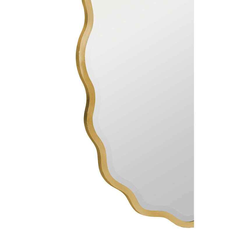 Serafina Scalloped Wall Mirror, Gold