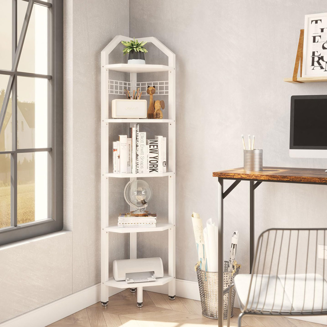 176cm H x 31cm W Metal Corner Bookcase
