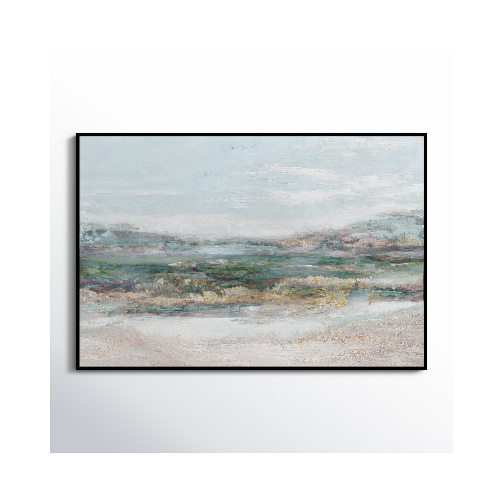 Dazzling by Matina Theodosiou - Painting Print on Canvas, Espresso Framed Canvas, 41.5" H x 61.5" W x 2" D, No Mat