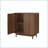 Walnut Carved Side Cabinet with Adjustable Shelves