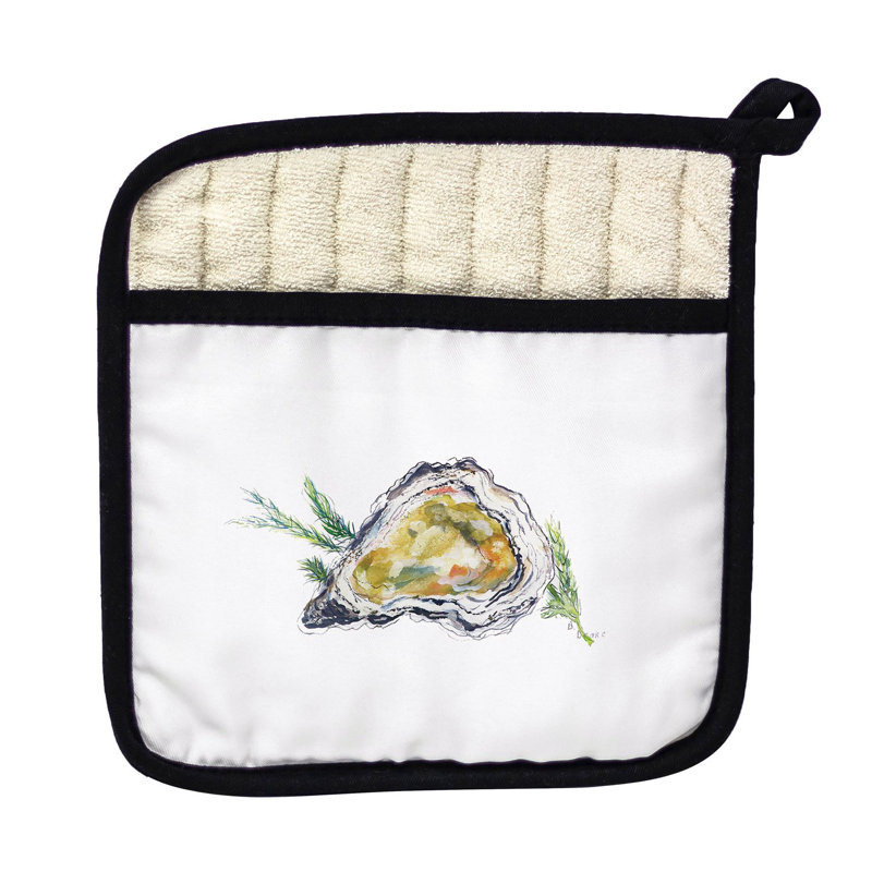 Betsy Drake Interiors Cotton Potholder, White