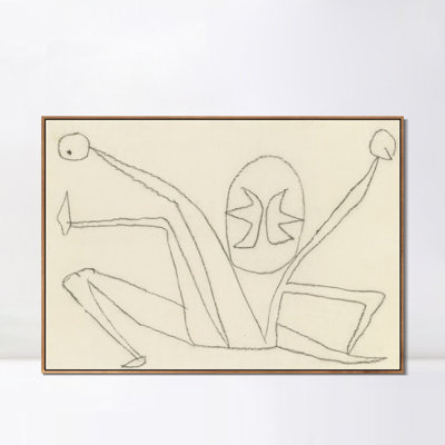 Encadré sur toile, estampe numérique, série # 152 par Paul Klee Wall Art Living Office Home Decorations (cadre en bois de couleur mince, 16 po x 24 po)