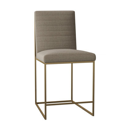 Uma Upholstered Counter Stool with Metal Frame