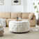 Aolaith Upholstered Storage Swivel Coffee Table With 4 Small Ottomans