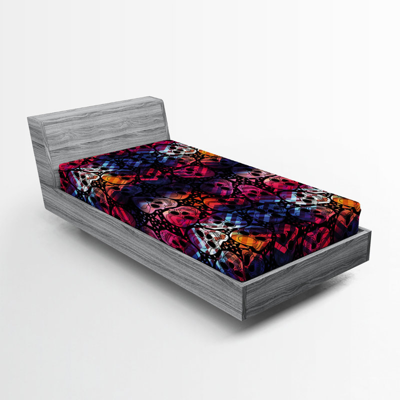 Multicolore drap-housse Ambesonne Halloween, Twin Sheet Set