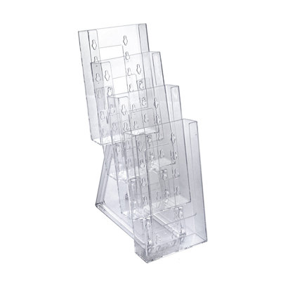 Porte-dépliant modulaire à 4 niveaux à 4 niveaux, paquet de 2