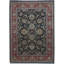 Hand-Knotted High-Quality Black and Red Area Rug