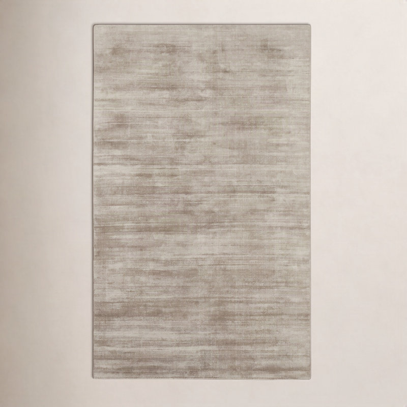 Tapis gris tissé à la main Owens, Rectangle de 5 pi x 8 pi