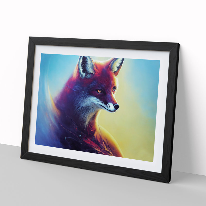 Great Fox - Print, Black, 34cm H x 46cm W