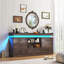 Commode 7 tiroirs Juventina avec prises de courant, lumières DEL et 2 tablettes de rangement ouvertes-1521159763