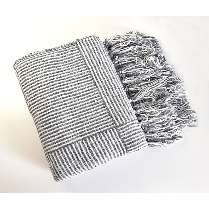  Jeté douillet en chenille, Gris