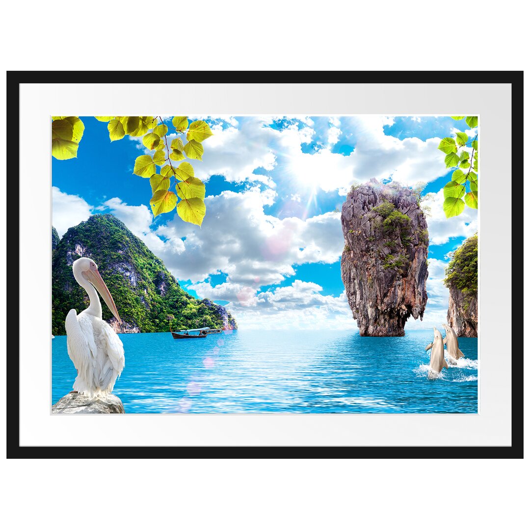 Gerahmtes Poster Traumhafte Urlaubslandschaft