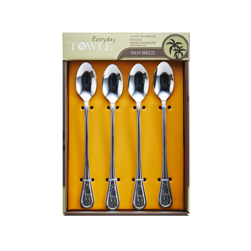 Cuillère à boisson en acier inoxydable Palm Breeze de Towle Living