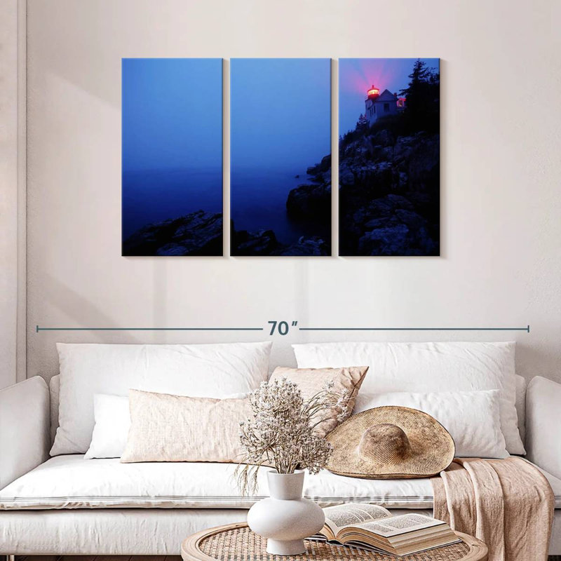 Gillard Acadia Lighthouse, 28" H x 45" W