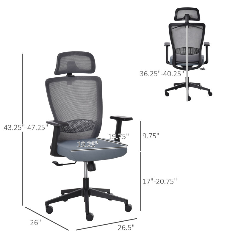 Chaise de travail ergonomique en filet Altera