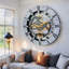 Horloge murale ronde surdimensionnée de 24 po pour le salon avec la collection Real Gear Gears Canada-101929739