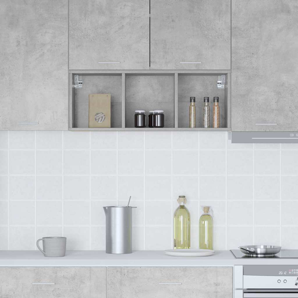 Vidaxl Hanging Cabinet With Storage Riga Grey Sonoma 20 X 29.5 X 80 Cm