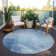 Machine Washable Indoor/Outdoor Christain ACN1244 Blue Rug