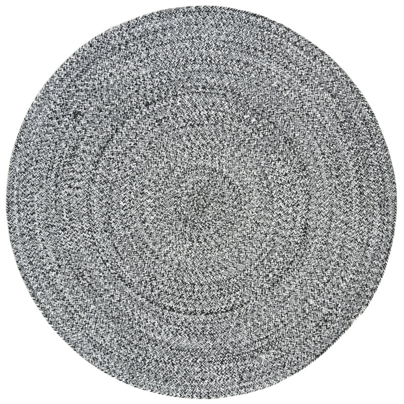 Tapis en coton tissé à la main Paulina, Rond 4 pi