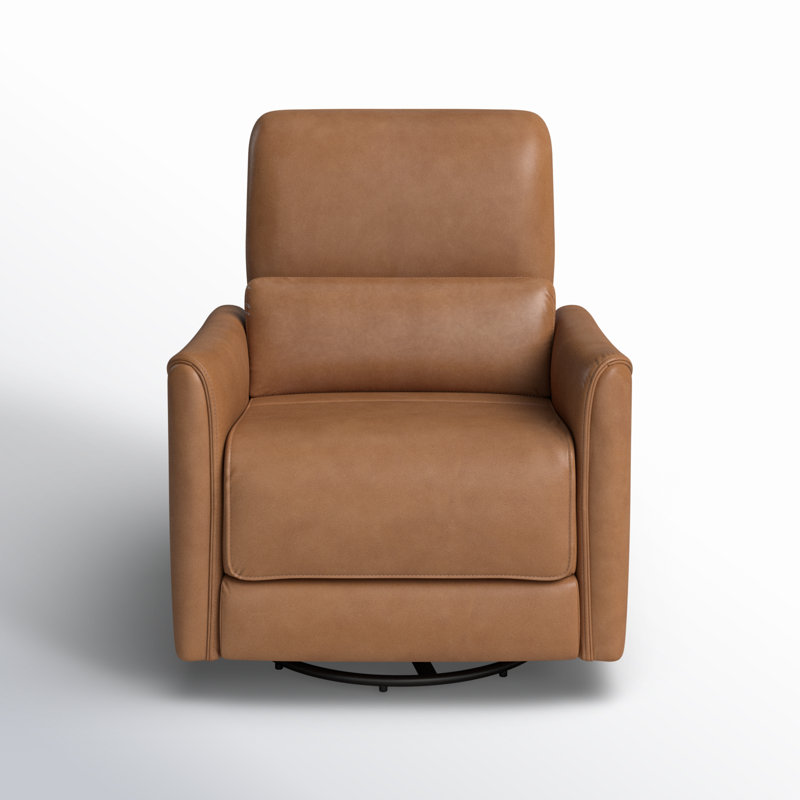 Santo Leather Swivel Power Recliner - Top Grain