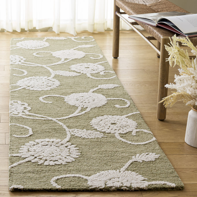 Tapis d'intérieur en laine touffeté à la main Metro, Tapis de couloir 2 pi 3 po x 8 pi 0 po