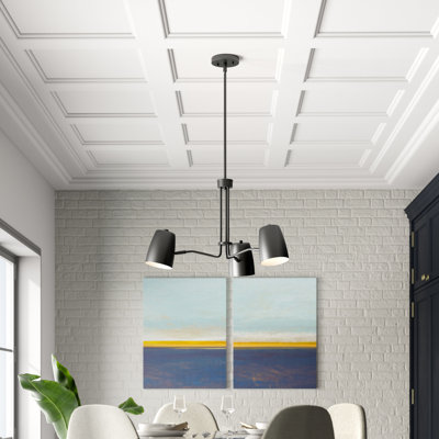 Lustre noir mat à 3 lumières Aneesha X Globe Logan
