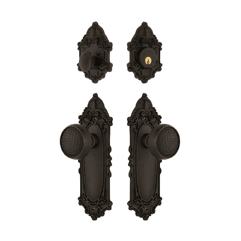 Nostalgic Warehouse Victorian Entry Set with Craftsman Knob, Oil-Rubbed Bronze, 2.375